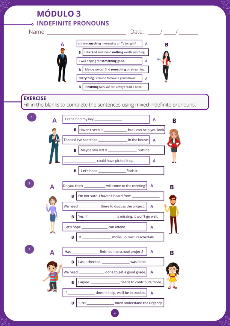 EXERCÍCIOS - IND. PRONOUNS (2)