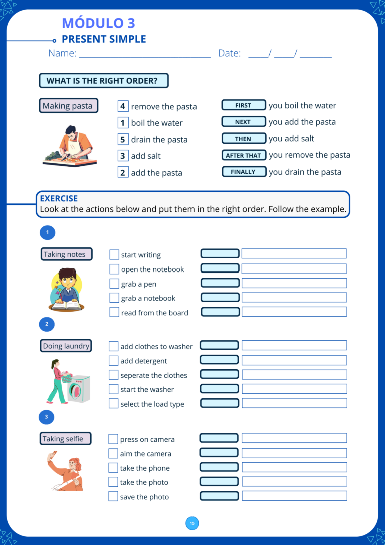 EXERCÍCIOS - PRESENT SIMPLE