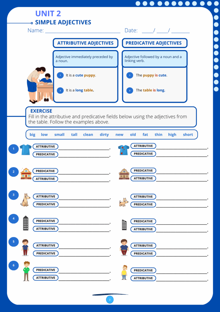 UNIT 2 - SIMPLE ADJECTIVES