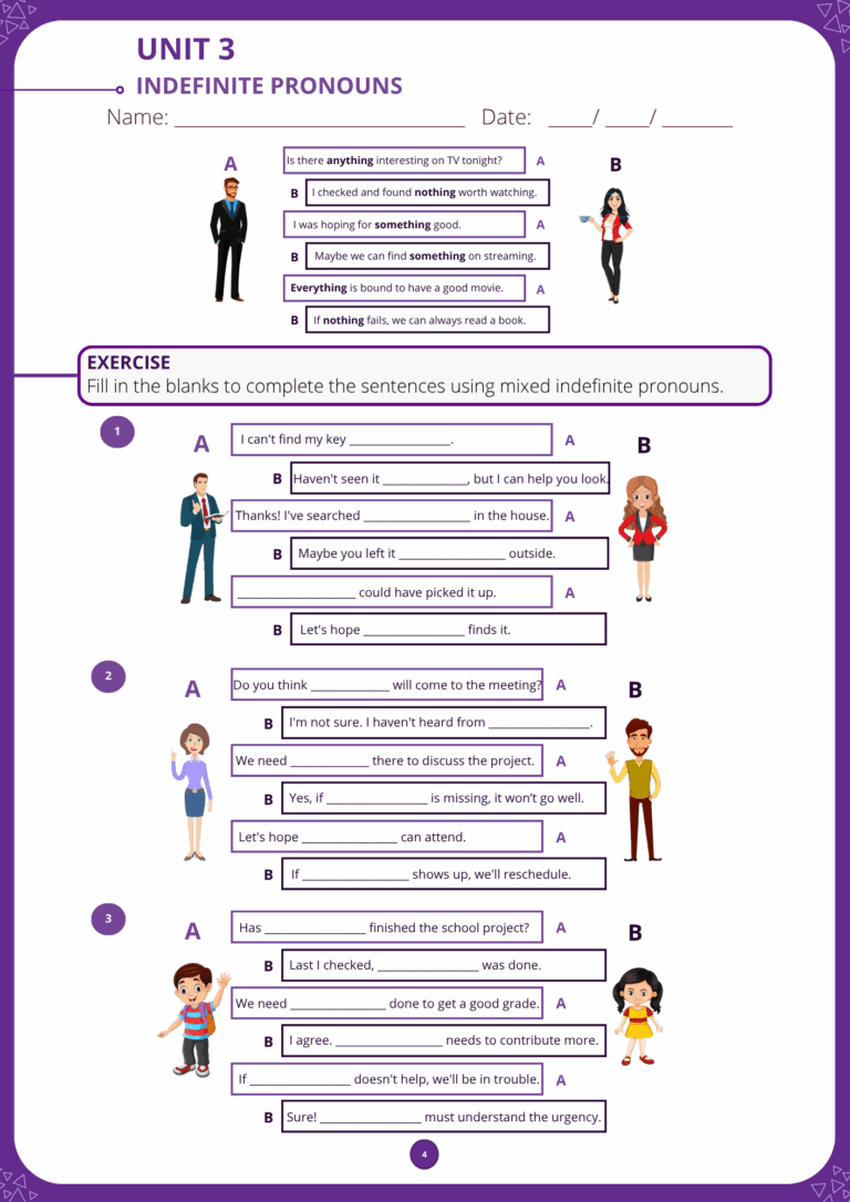 UNIT 3 - IND. PRONOUNS