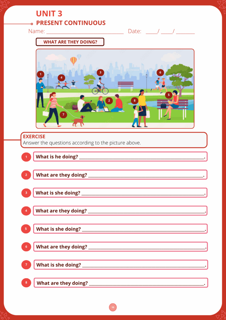 UNIT 3 - PRESENT CONTINUOUS