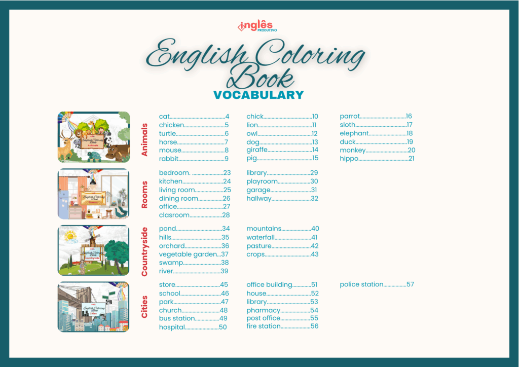 English Colors - Vocabulary - Coloring Book - Inglês Produtivo