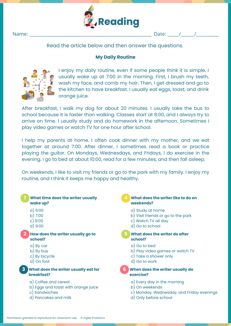 VOCAB PACK - Daily Routine (2)