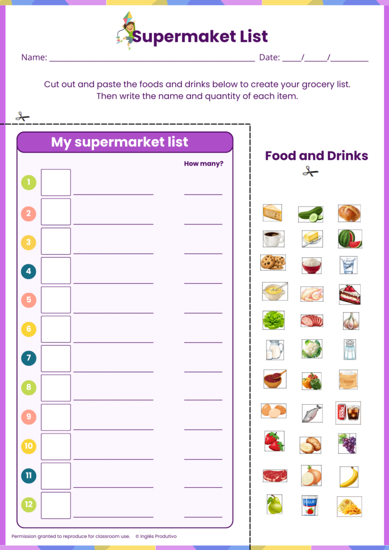 VOCAB PACK - Food and Drinks (4)