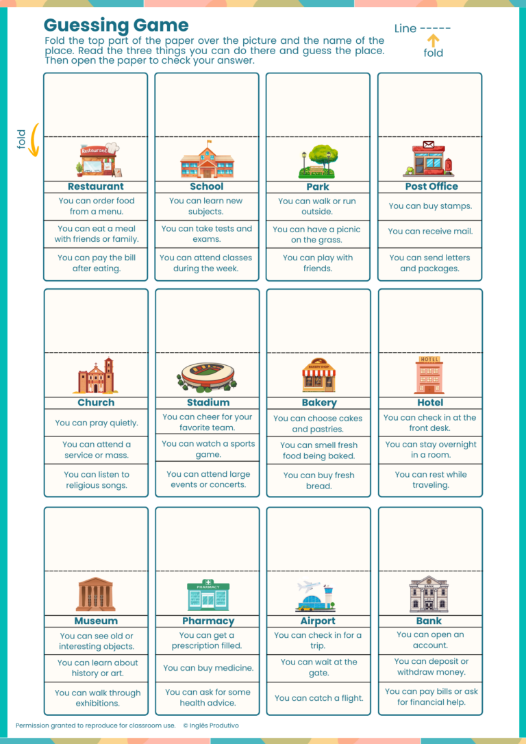 VOCAB PACK - Places Around Town (2)